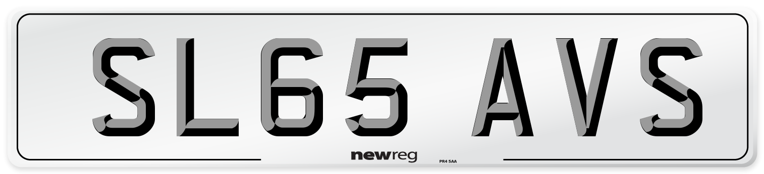 SL65 AVS Number Plate from New Reg